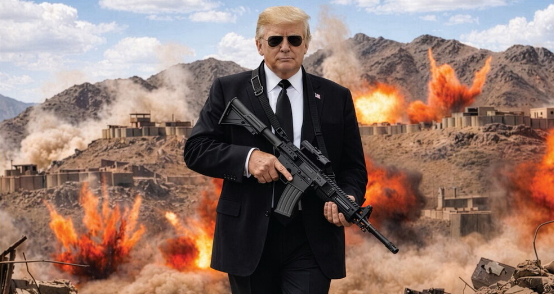 Trump compartilha imagem com fuzil e alerta Irã a se manter vigilante