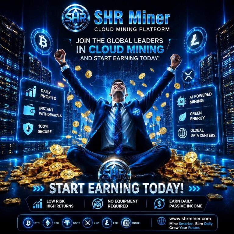 SHR Miner apresenta plataforma de mineração em nuvem sem custos para proprietários de BTC, XRP e ETH, prometendo lucros diários superiores a $10.700